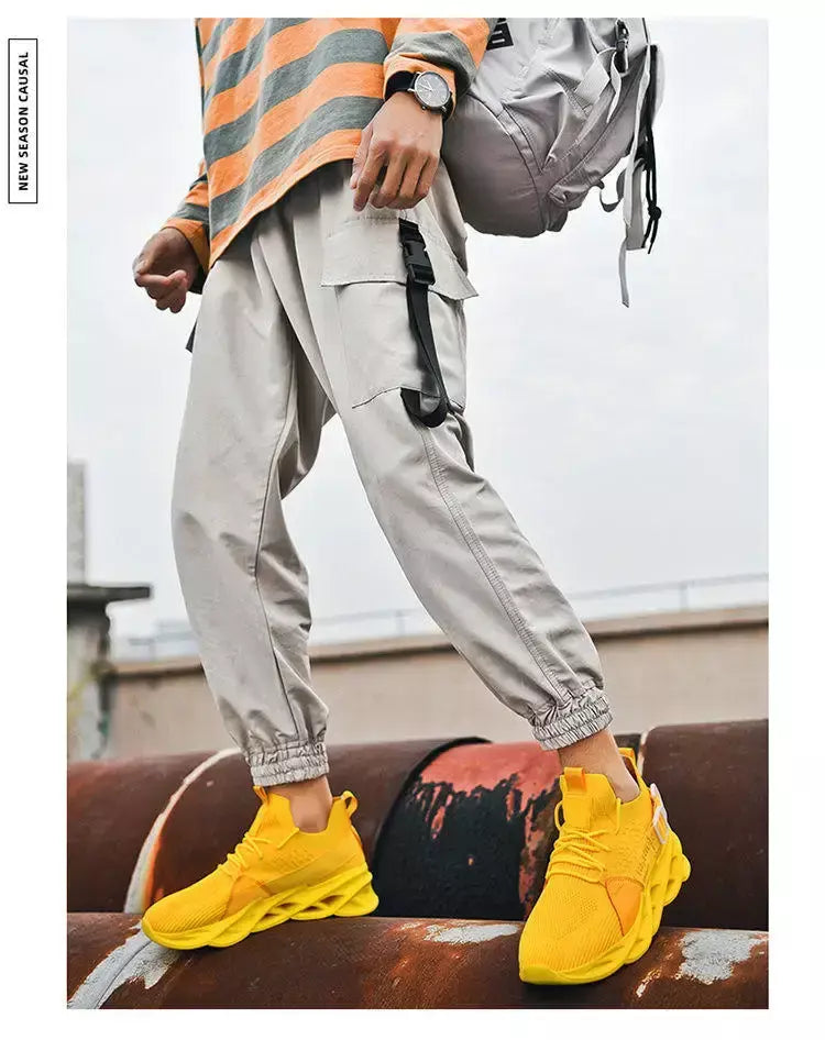 Venda quente moda roxo tênis casuais das mulheres dos homens lâmina tênis de corrida tamanho grande 48 luz respirável sapatos esportivos masculino malha tênis