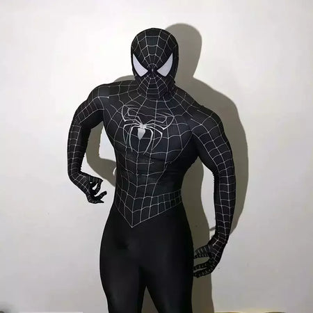 Tobey maguire spiderman traje preto/vermelho raimi homem aranha cosplay super-herói zentai terno trajes de halloween para adultos