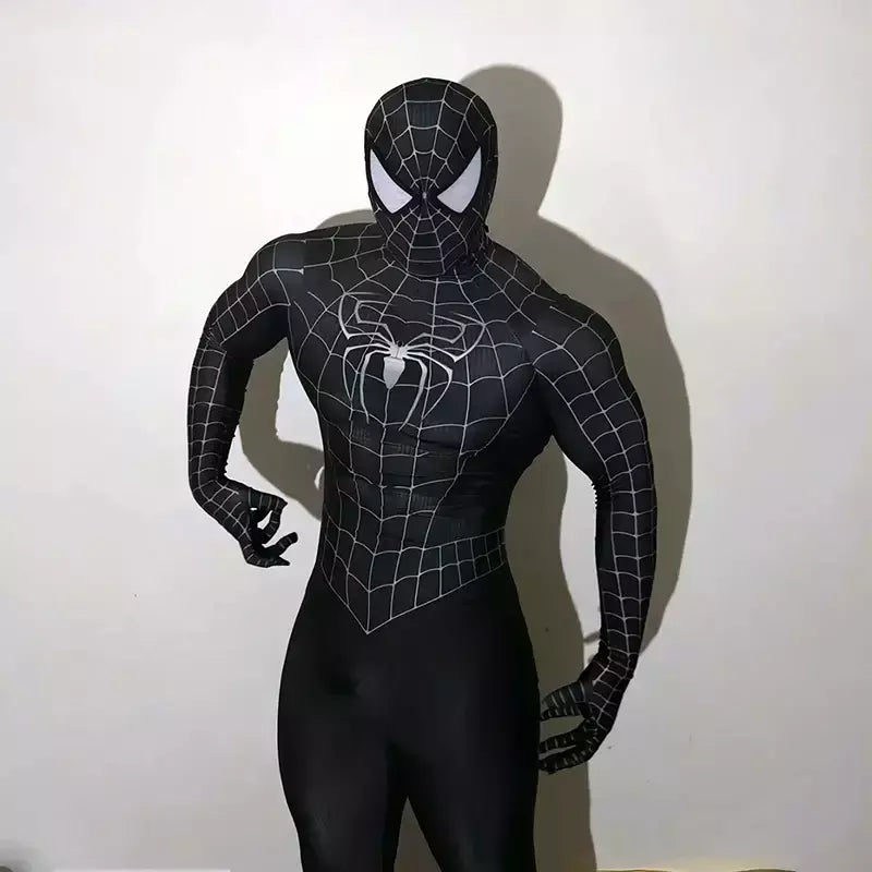 Tobey maguire spiderman traje preto/vermelho raimi homem aranha cosplay super-herói zentai terno trajes de halloween para adultos