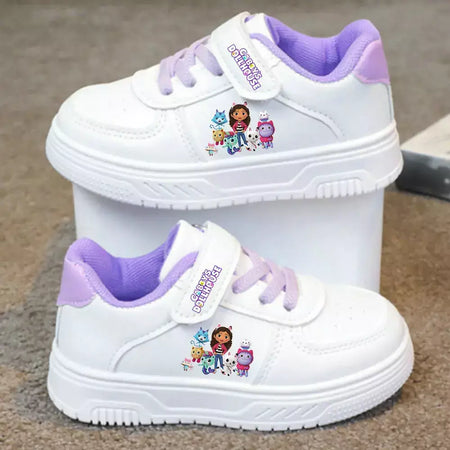 Gabby casa de bonecas cesta sapatos bonito anjo tênis casal sapatos brancos crianças tênis casuais ponto esporte sapatos tamanho 26-37