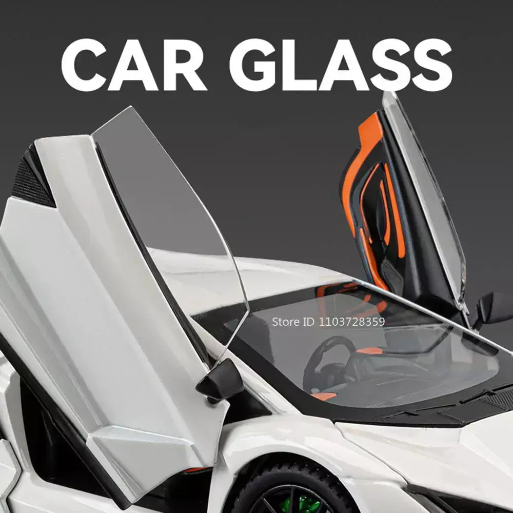 1:24 escala revuelto modelo em miniatura brinquedo carros esportivos liga diecast supercars som luz portas abertas puxar para trás para crianças presentes