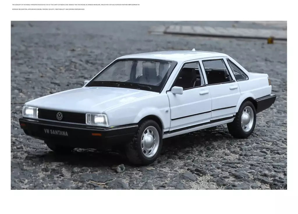 1:32 volkswagen santana liga de metal modelo fundido carro som & luz puxar para trás alta simulação carro de brinquedo das crianças presentes aniversário