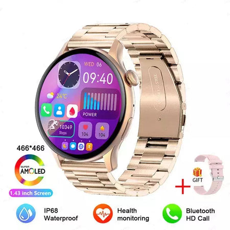NFC Smartwatch para Mulheres, Tela HD, Rastreador de Saúde, Esportes, Voz, Chamada Bluetooth, Huawei, Xiaomi, Senhoras, Novo, 466x466, 2022