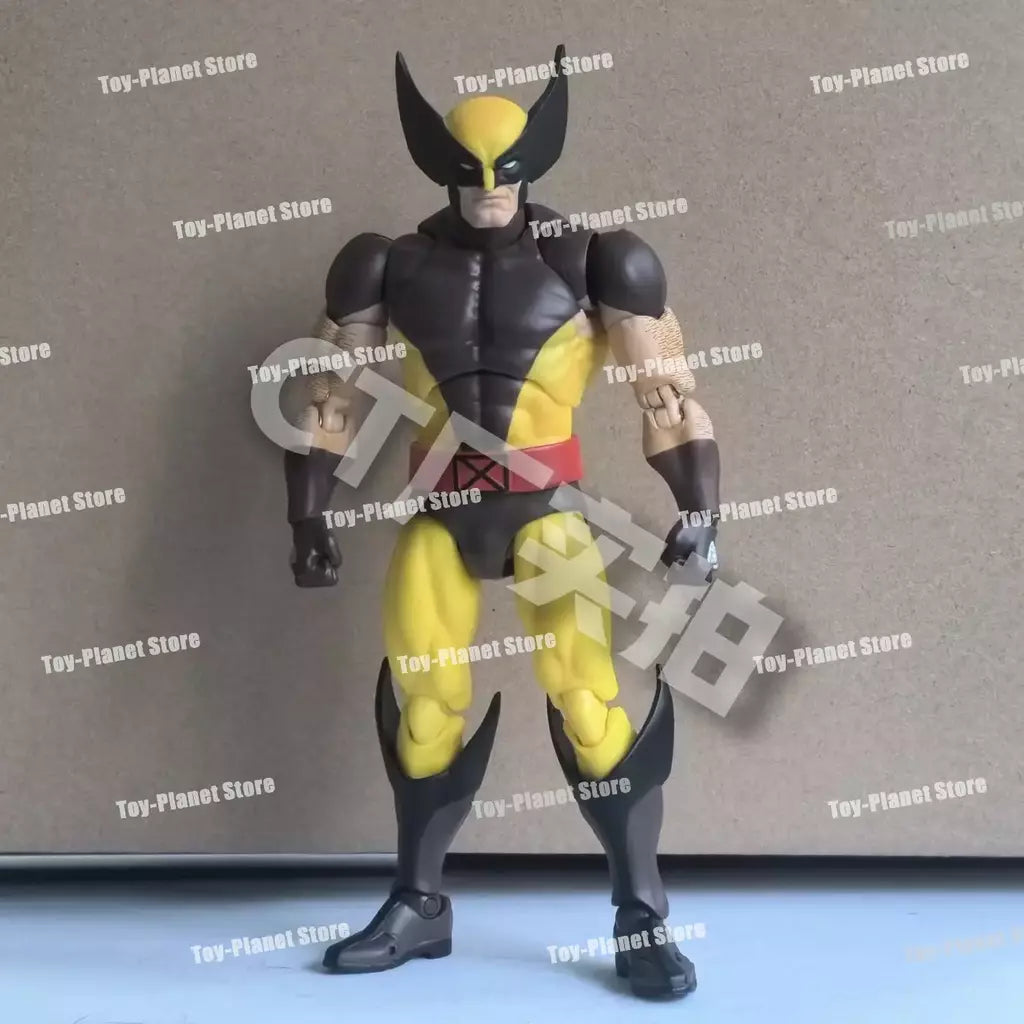 Em estoque ct brinquedos wolverine mafex 138 figura marrom 096 azul quadrinhos ver amarelo x-men anime figura de ação estatueta presentes personalizados brinquedos