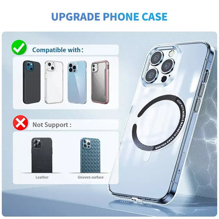 Anel de placa magnética universal, adesivo de metal para celular, suporte para carregador sem fio, folha de placa de metal para suporte magnético para carro