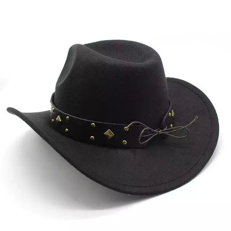 Mulheres e Homens Lã Ocidental Chapéu de Cowboy, Cavalheiro Senhora Jazz Cloche Sombrero Bonés, Tamanho Grande, Inverno, Outono, Novo, 2