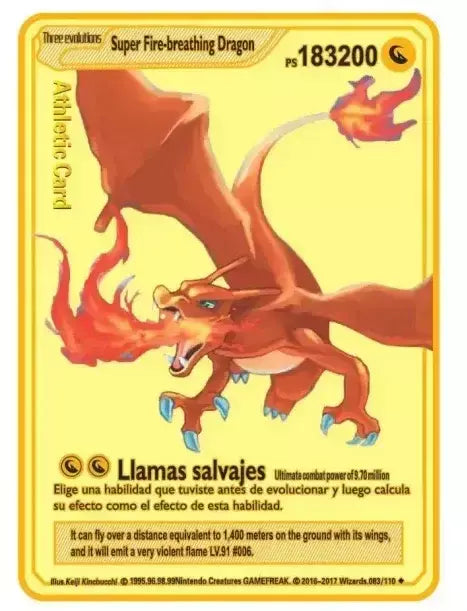 Pokemon English Metal Card Anime Pikachu Charizard Mewtwo Arceus Frog Flower Vmax GX Letters Game Collection Card Kids Toy Gifts
