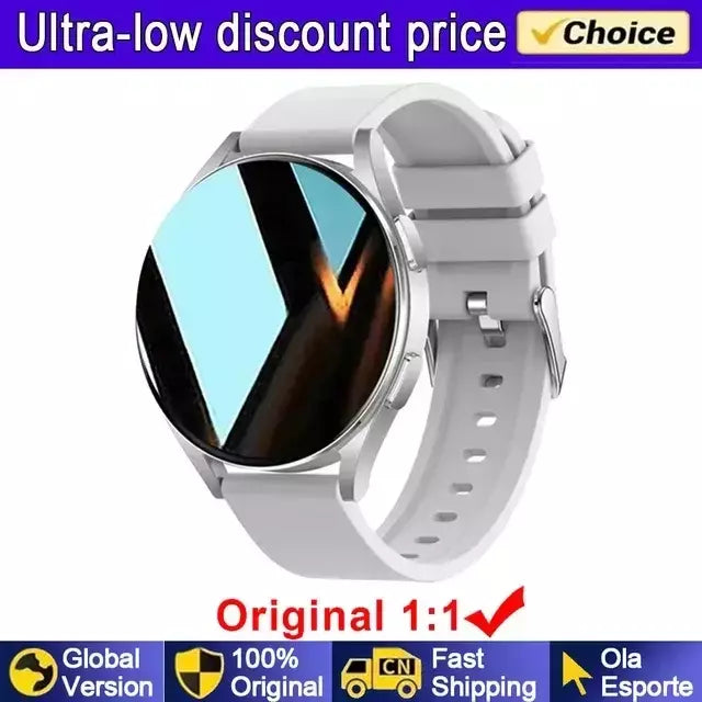 Samsung-Galaxy Smartwatch para homens e mulheres, monitoramento de saúde AMOLED, relógio impermeável, assistente de voz, chamada Bluetooth, relógio inteligente, 2022