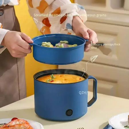Panela elétrica de arroz multifuncional, 1,8l, pan de aquecimento, macarrão, ovos, sopa, vaporizador, antiaderente, eletrodoméstico