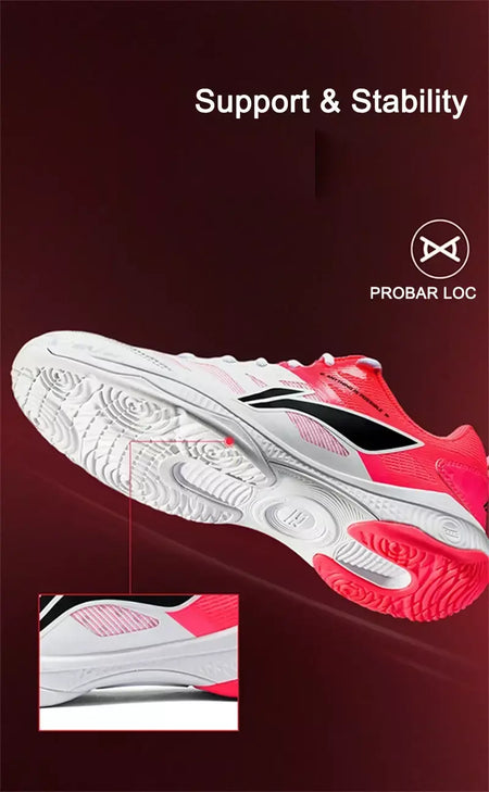 Li-ning unissex gladiador ii sapatos de treinamento de badminton almofada forro de rebote das mulheres dos homens tênis de suporte estável aytv017