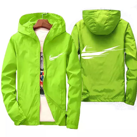 Jaqueta impermeável com capuz masculino, blusão, outwear masculino, streetwear casual, roupas da moda, primavera, outono, 2024