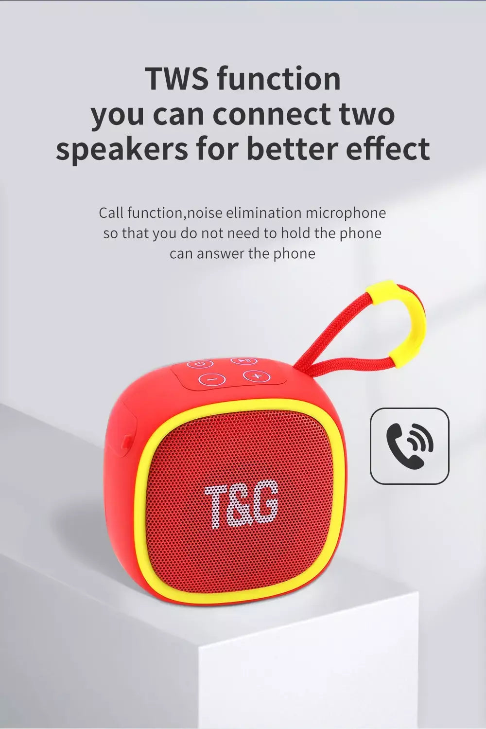 Alto-falante bluetooth tg659 mini alto-falantes portáteis sem fio poderosos tws bt 5.3 caixa de som alto-falante de alta fidelidade suporta cartão tf rádio