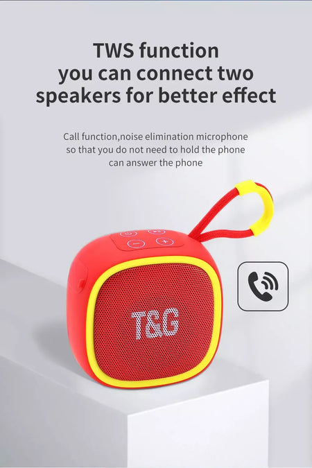 Alto-falante bluetooth tg659 mini alto-falantes portáteis sem fio poderosos tws bt 5.3 caixa de som alto-falante de alta fidelidade suporta cartão tf rádio