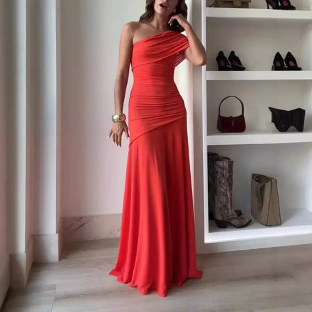 Sexy assimétrico colarinho tubo superior sem costas midi saia vestido com tule plissado splice manga curta vestido feminino para festa