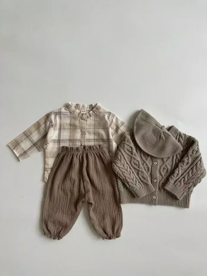 Calças de bebê de algodão orgânico recém-nascidos outono primavera verão inverno bonito impressão macia musselina roupas calças pantalons capris