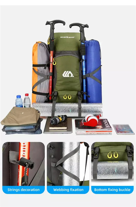 50l mochila de viagem acampamento dos homens grande caminhadas saco turista à prova dwaterproof água esportes ao ar livre escalada montanhismo saco bagagem