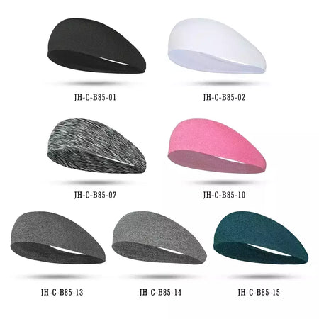 Elastic Absorbent Sports Headband para homens e mulheres, bandagem de cabelo, suor, corrida, fitness, ciclismo, corrida, tênis, ioga, academia