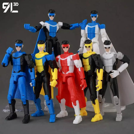 9l3d impresso invincible menino lucky13 manequim13 conquistar lex allen super-heróis anime brinquedos figuras de ação manequim modelo ornamentos