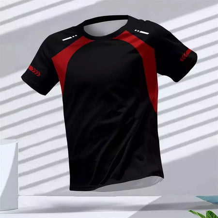 New Hot-Selling Outdoor Running Sports Respirável Quick-Secagem Roupas de Fitness Casual Wear Impressão 3D Em Torno Do Pescoço Adulto T-Shirt