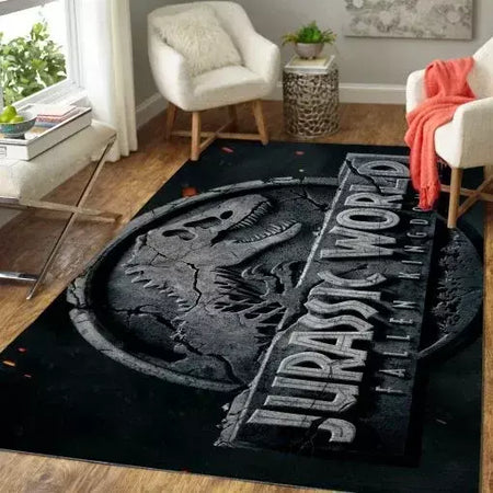 Jurassic park dinossauro dos desenhos animados tapetes antiderrapante área para sala de estar quarto pé almofada decoração, criança jogo tapete