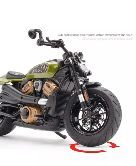 1:12 Harley Davidson Sportster S Modelo de motocicleta de corrida Diecast Alloy Street Sports Modelo de motocicleta Brinquedos para crianças Presentes