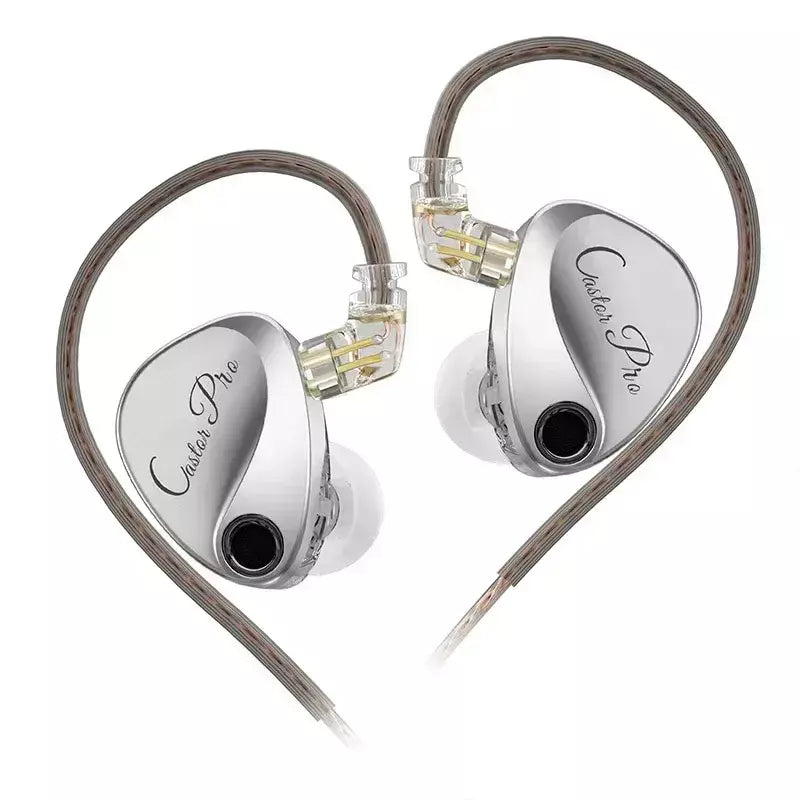 KZ Castor PRO Fone de ouvido intra-auricular HiFi Bass Dinâmico Fones de ouvido sintonizáveis de última geração Harman Target com fones de ouvido de graves aprimorados