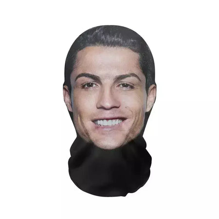 Máscara facial de celebridade impressa em 3D - Máscara de malha com padrão de estrela de jogo de bola engraçado, capa de cabeça de cosplay respirável para adereços de Halloween/festa