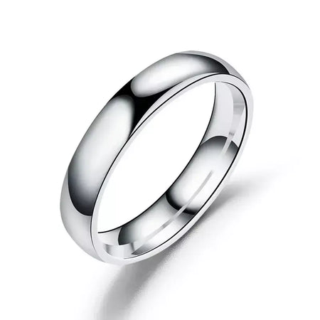 Anel de titânio simples de 6mm, feminino, masculino, evita alergias, alto polimento, anéis de casamento, aço inoxidável, casal, joias de dedo, presentes