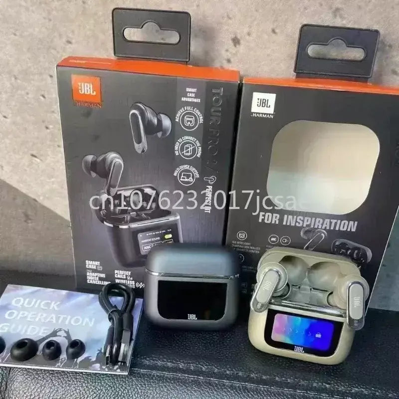 Original jbl tour pro 2 verdadeiro sem fio bluetooth fones de ouvido estéreo esportes com tela lcd inteligente versão hk