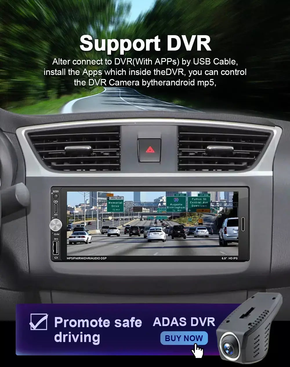Lehx 6.9 Polegada 1din universal mp5 rádio do carro suporte sem fio carplay android auto aux ips tela de toque reprodutor vídeo multimídia