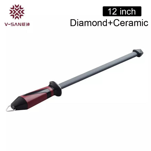 V-SAN-Professional Kitchen Knife Sharpener Rod com alça confortável, Ceramic Sharpener, ferramenta de nitidez, High Performance, TV1703