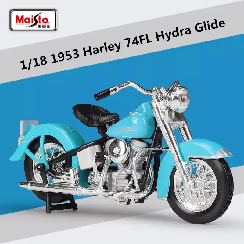 Maisto 1:18 harley davidson 74fl hydra glide liga modelo da motocicleta simulação diecast metal brinquedo motocicleta modelo crianças presentes