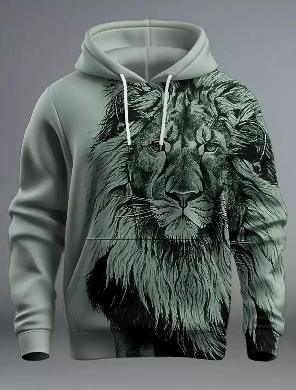 Capuz de manga comprida masculino, moletom com capuz, impressão 3D, bolso frontal, streetwear, moda primavera, novo