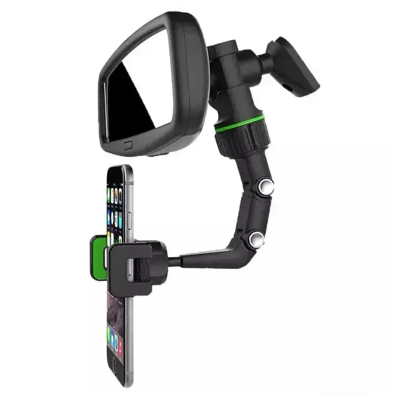 Suporte de telefone para espelho retrovisor para carro, 360 ° Suporte giratório do telefone, suporte universal do telefone do carro do suporte GPS para todos os smartphones