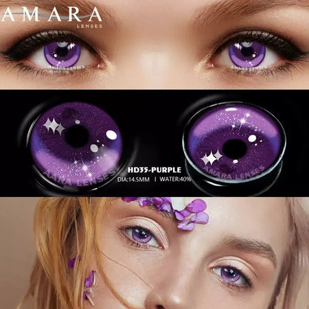 AMARA-Lentes de Contato Coloridas Anime Cosplay, Hoshino Ai Pupil, Anime Colorido, Halloween, 2 Unidades, 1 Par