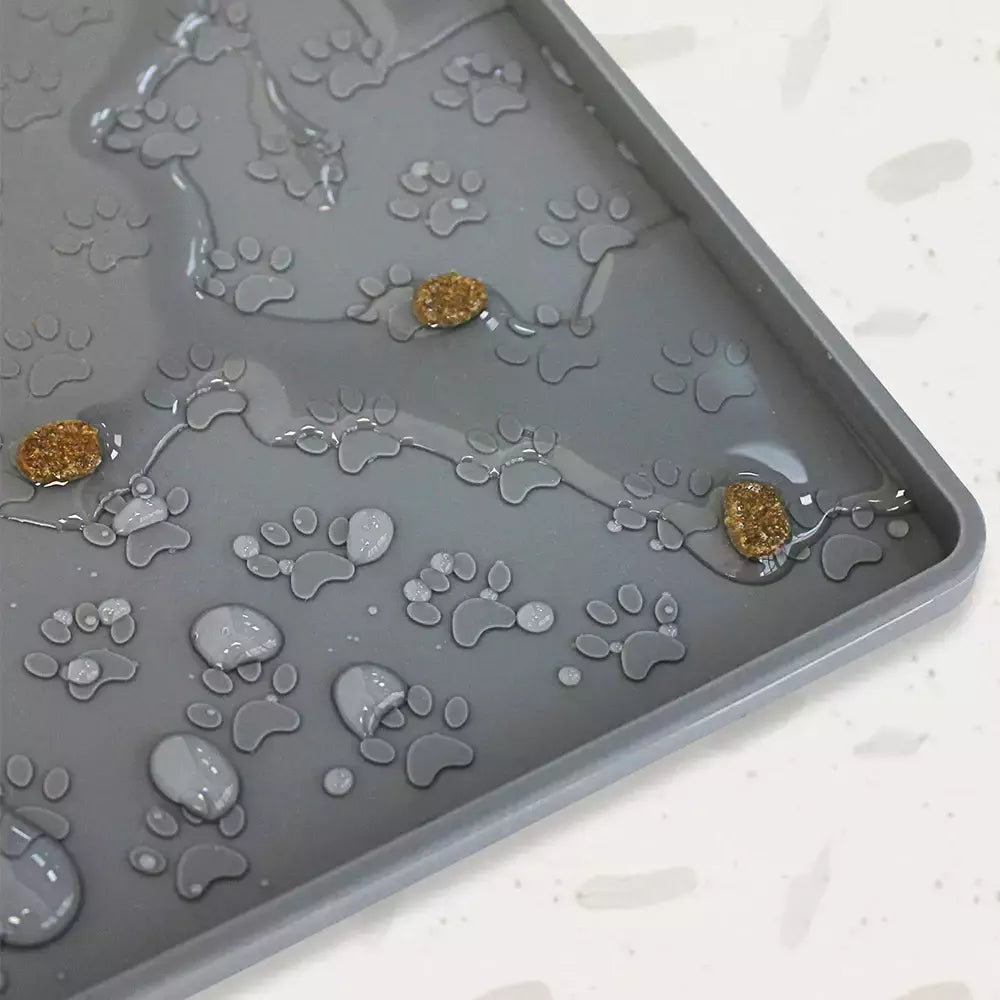 Pet placemat gato comida tigela esteira de alimentação do cão gato cão beber alimentação placemat silicone impermeável antiderrapante pet alimentador esteiras
