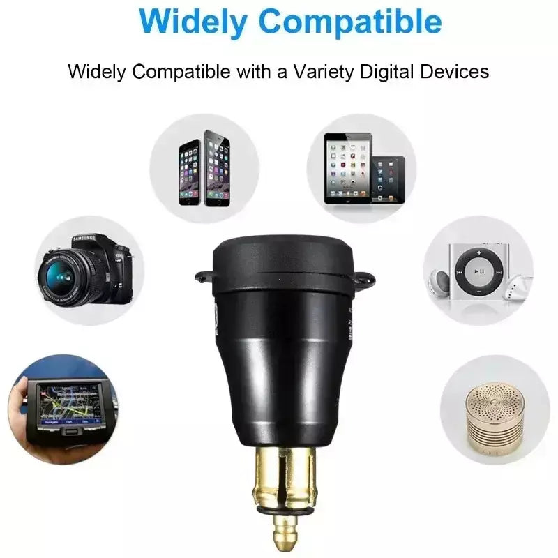 Carregador à prova d'água para motocicleta 30w qc3.0 usb tipo c pd adaptador de alimentação hella din tomada carregador rápido para bmw ducati triumph