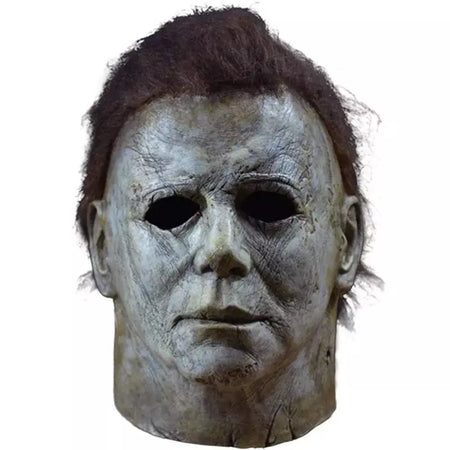 Máscara de látex masculina Michael Myers, rosto cheio, rímel, Rave Cosplay, filmes, brinquedos complicados, terror, fantasias extravagantes, máscara de terror