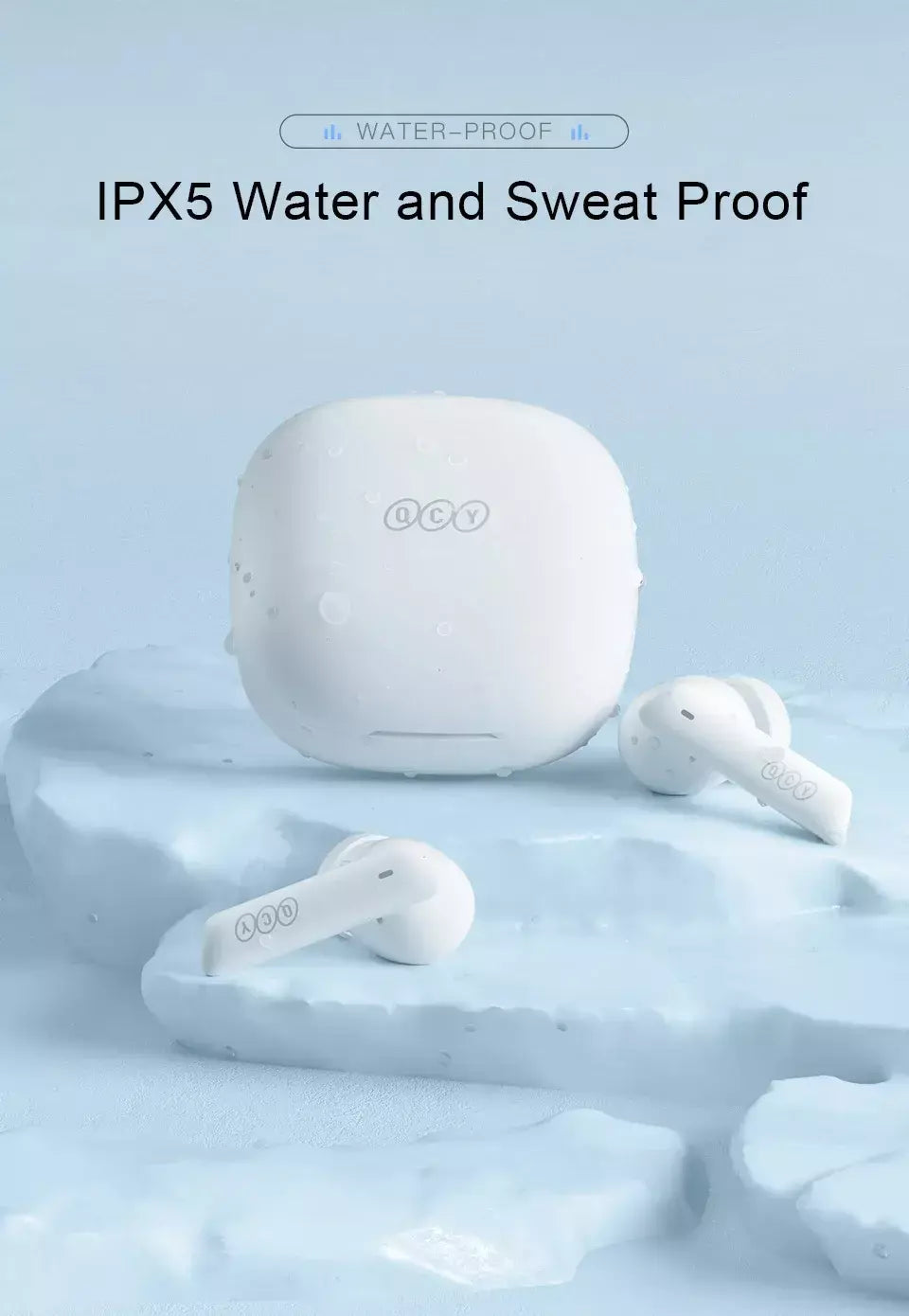 QCY HT05 ANC fone de ouvido sem fio 40dB cancelamento de ruído Bluetooth 5.2 fone de ouvido 6 microfone ENC HD chamada TWS fones de ouvido modo de transparência
