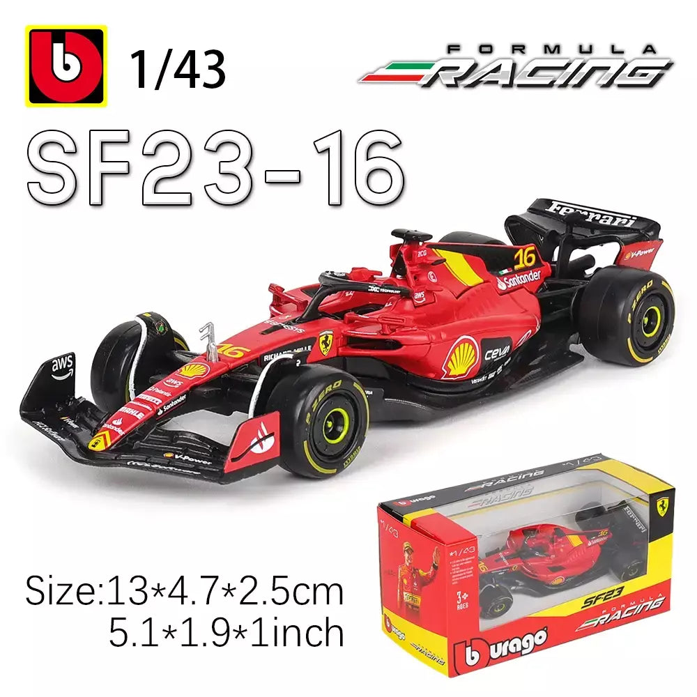 Bburago 1:43 2024 2023 F1 Scuderia Ferrari SF24 SF23 # 16 lecler # 55 sainz jr liga carro de luxo fundido modelo de carro série de brinquedos