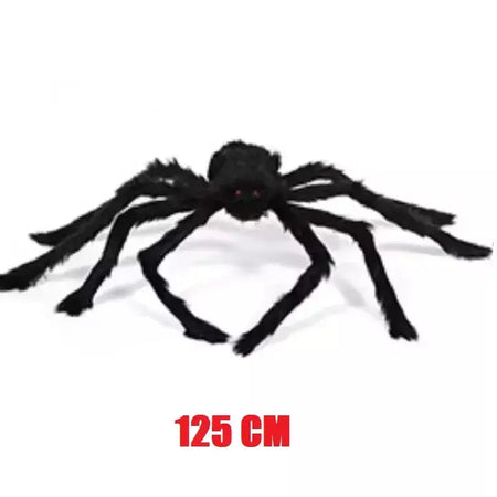 Halloween grande aranha de pelúcia horror decoração de halloween festa prop ao ar livre aranha gigante decoração 30-200cm câmara brincadeira aranha preta