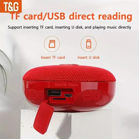 Tg352 alto-falante bluetooth portátil à prova d'água, suporte para chamada gratuita/cartão tf/usb, presentes para festa de natal, estéreo com tws