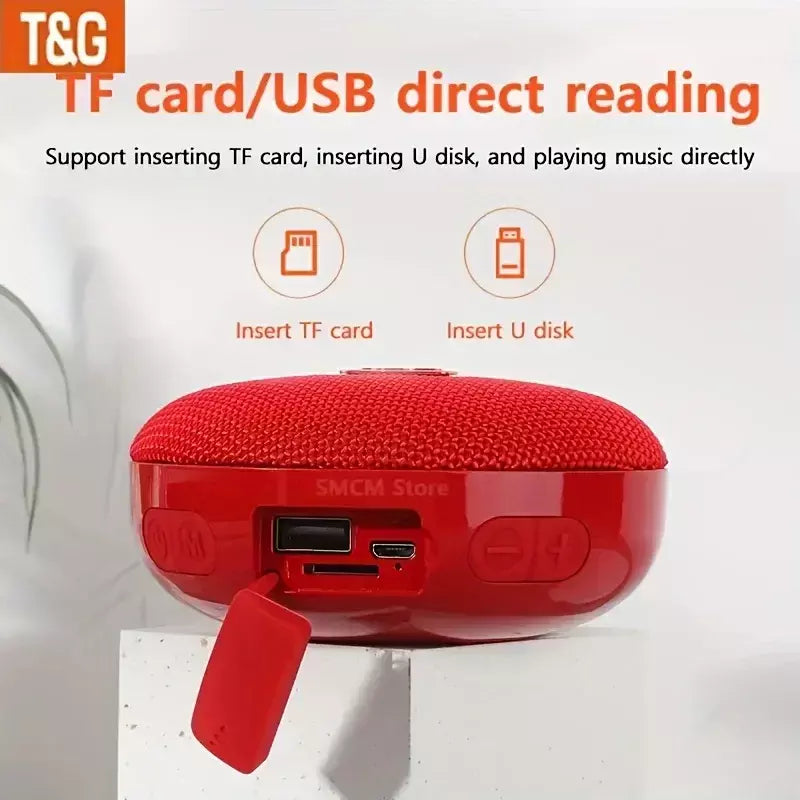 Tg352 alto-falante bluetooth portátil à prova d'água, suporte para chamada gratuita/cartão tf/usb, presentes para festa de natal, estéreo com tws
