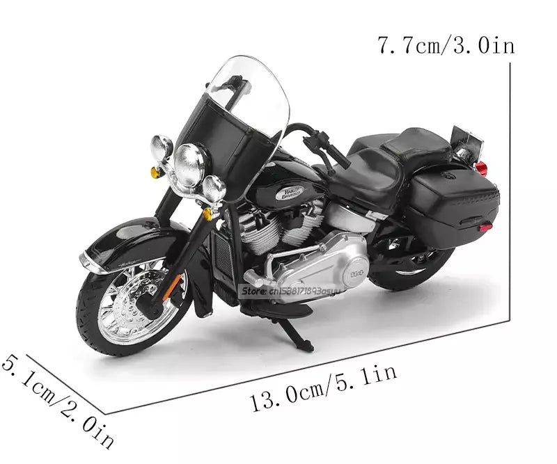 Maisto 1:18 Vários estilos 2024 Harley Davidson Heritage Classic Ultra Limited Alloy Modelo de motocicleta Coleção de carros de brinquedo