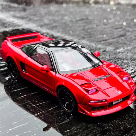 1:24 honda acura nsx mk1 na1 liga modelo de carro esportivo diecast metal clássico carro de corrida modelo de veículo som e luz crianças brinquedo presente