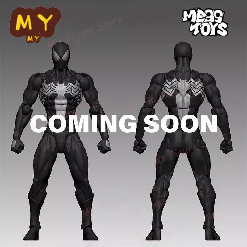 Novo messtooys spiderman figura ct brinquedos preto vermelho homem aranha estatueta bagunça brinquedos anime figura de ação estátua modelo presentes brinquedos do miúdo