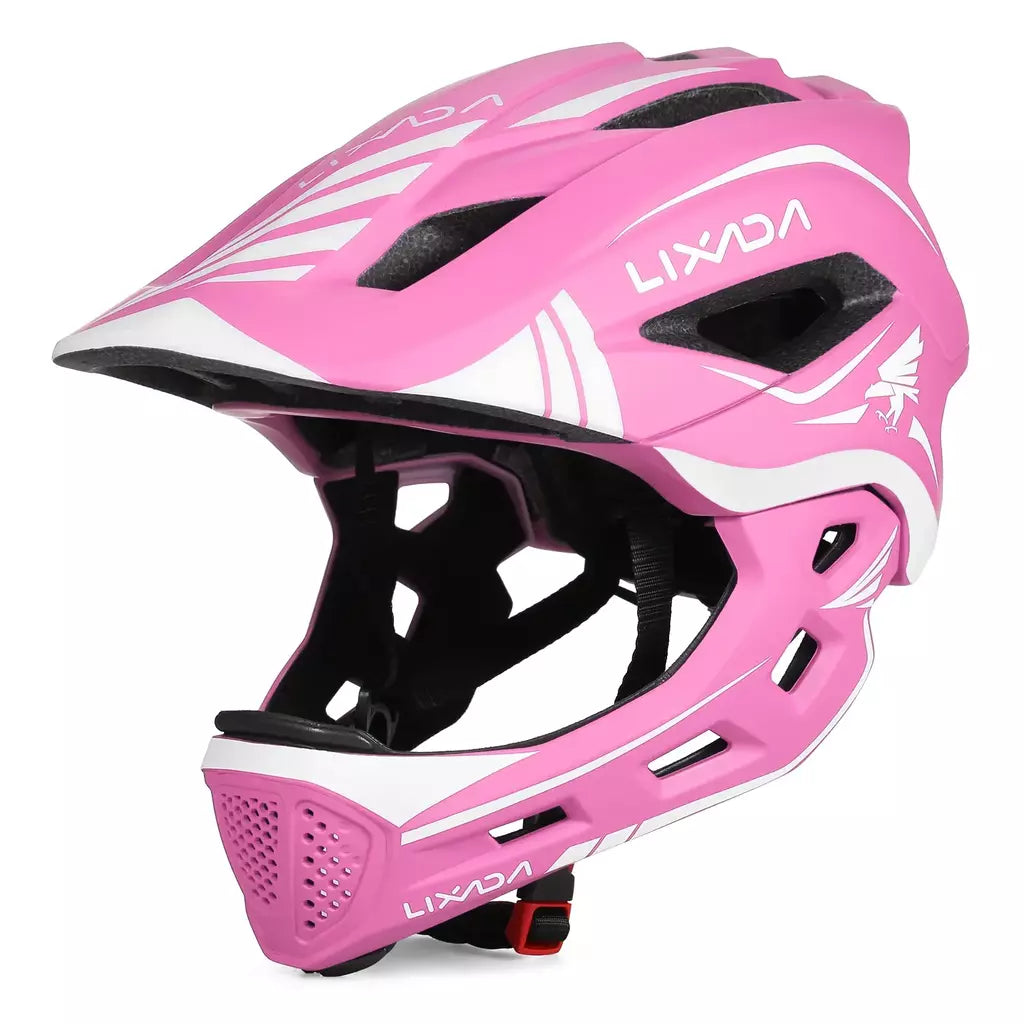 Lixada crianças 2-em-1 destacável capacete facial completo crianças esportes capacete de segurança da bicicleta equipamentos de proteção crianças capacete de ciclismo