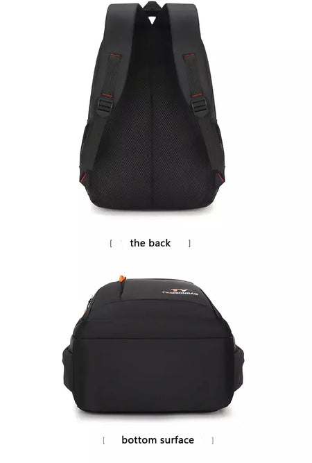 Mochila com zíper multicamadas, mochila de viagem de grande capacidade, mochila para homens e mulheres, mochila para computador de negócios, estudante b