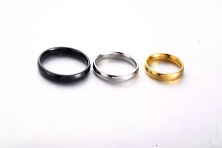 Anel de titânio simples de 6mm, feminino, masculino, evita alergias, alto polimento, anéis de casamento, aço inoxidável, casal, joias de dedo, presentes