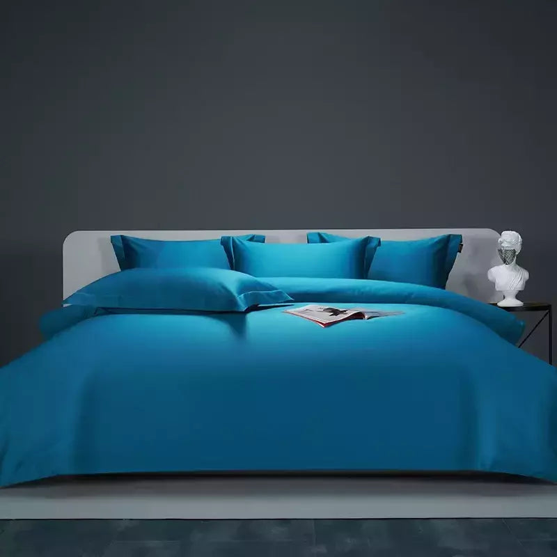 Twin único duplo rainha rei conjunto de cama cor sólida 1000tc algodão egípcio conjunto capa edredão folha lençol fronhas